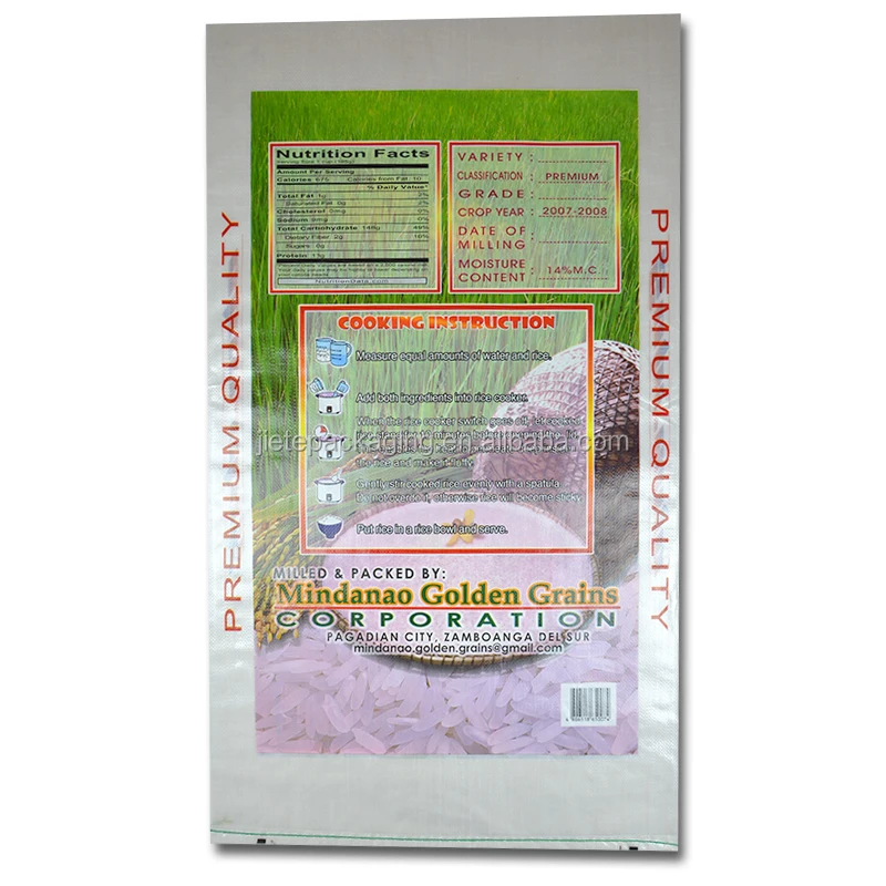 Supply high quality Factory price one time used pp rice bags, plastic sack, PP woven for 50kg 25kg