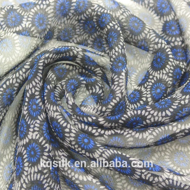 Лидер продаж, креп-Жоржет из 100% чистого шелка с цветочным принтом