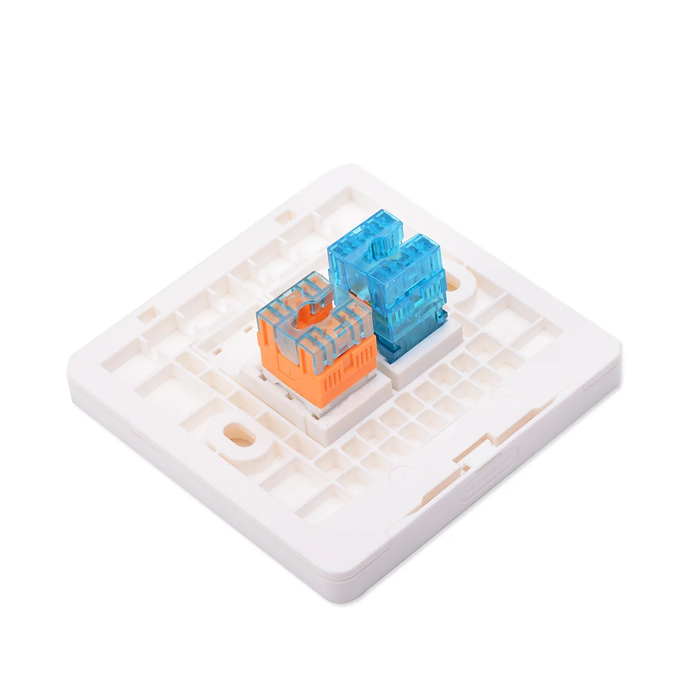 Aucas Wall plate Dual port rj45 rj11 Modular Face Plate