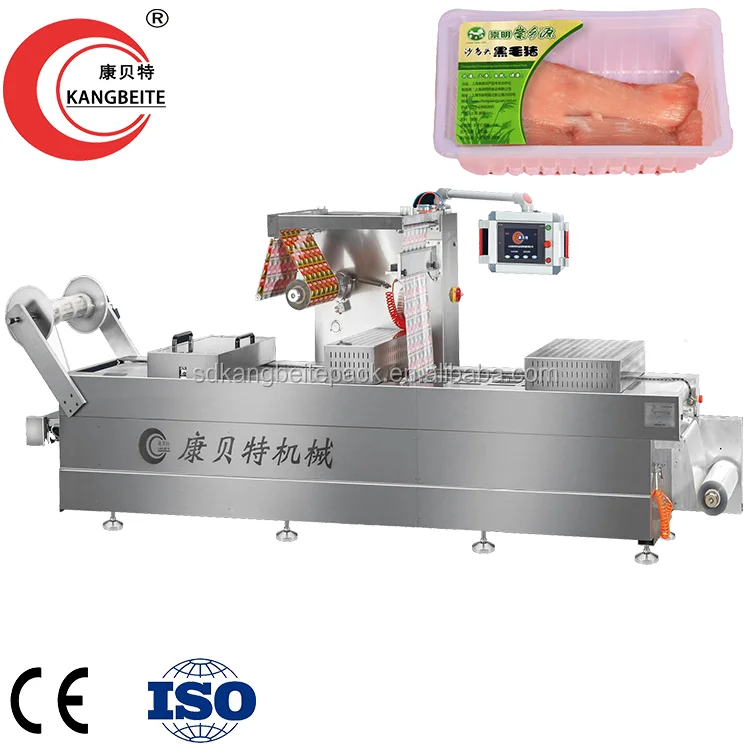 KANGBEITE CE certified fully automatic Nitrogen Gas Flushing Packing Machine for fresh Meat fast food  frozen seafood