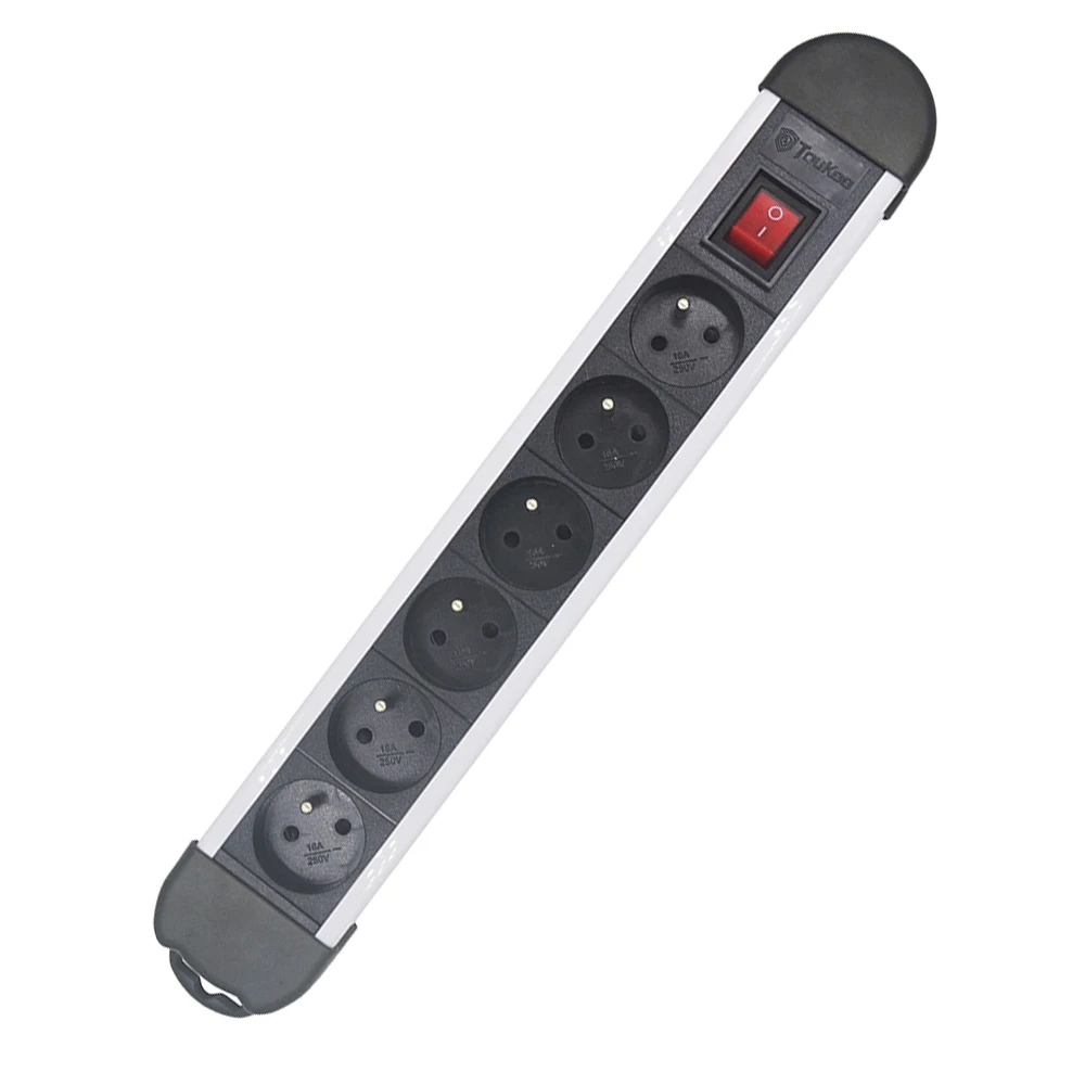 Двойной разрыв главный выключатель 6 выходных французских удлинителей электрическая розетка