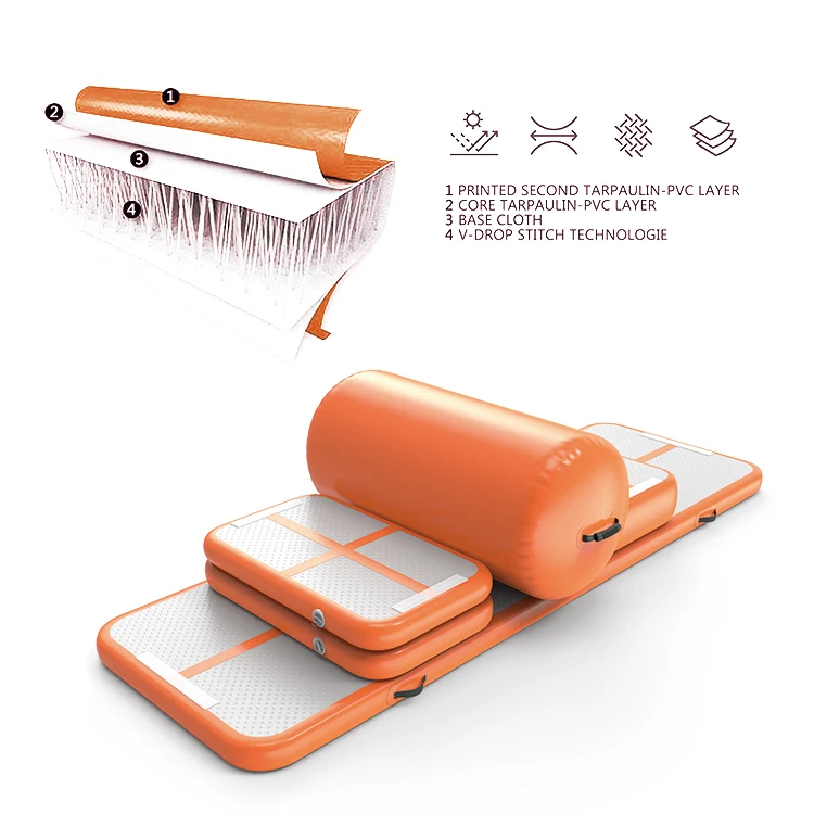 3m Factory Cheap Inflatable Air Track Inflatable Airtrack With Air Floor Roller Gymnastics Equipment Tumbling Mat For Sale