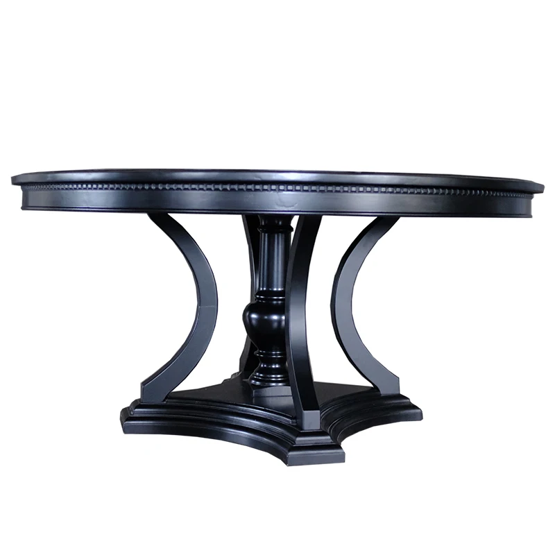 Factory customization wood furniture wood round dining table set