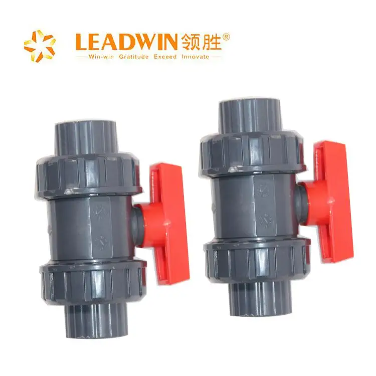 
Plastic Manufacturer Double union Plastic ball valve 