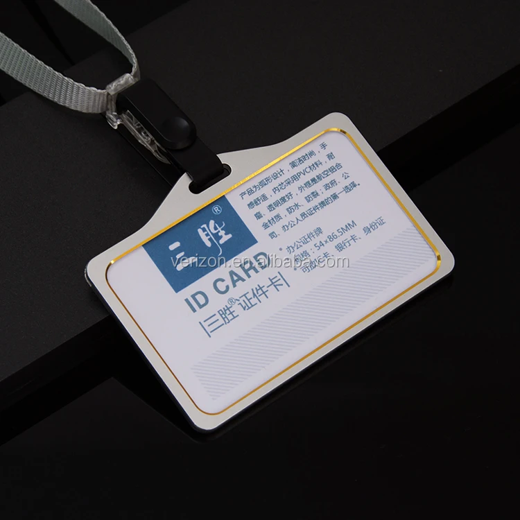 Factory Private Design Aluminum card holder for gift student Employee