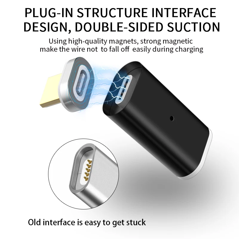 2019 Newest design magnetic metal charging adapter for IOS Type-c Micro