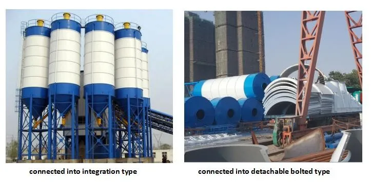 Mini Concrete Mixing Station HZS35 with Bolted Cement Silo