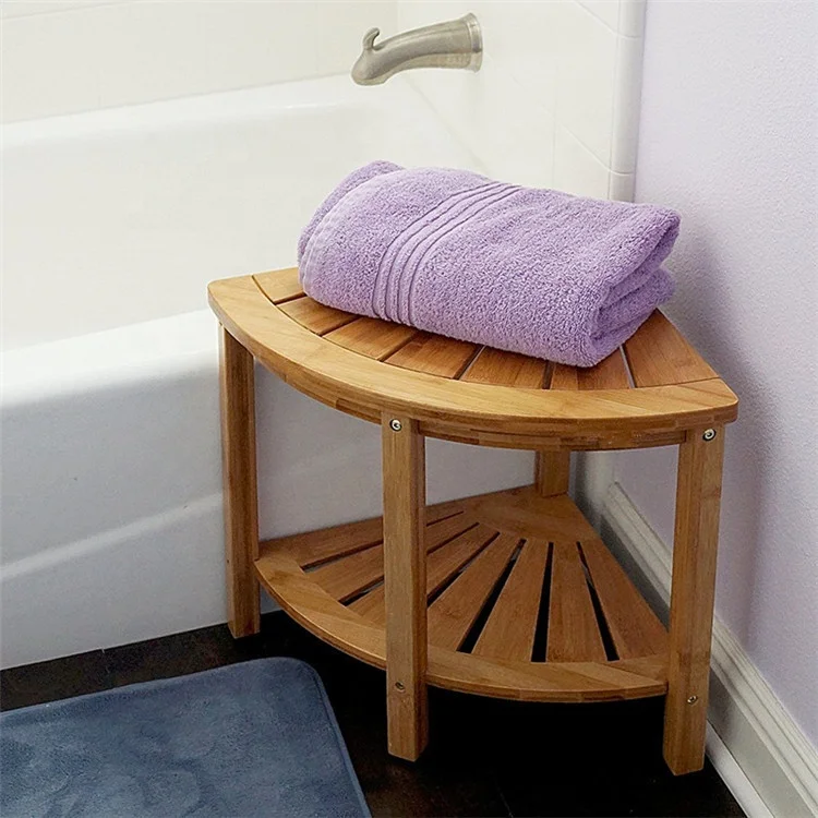 Refined-bam bamboo shower bench