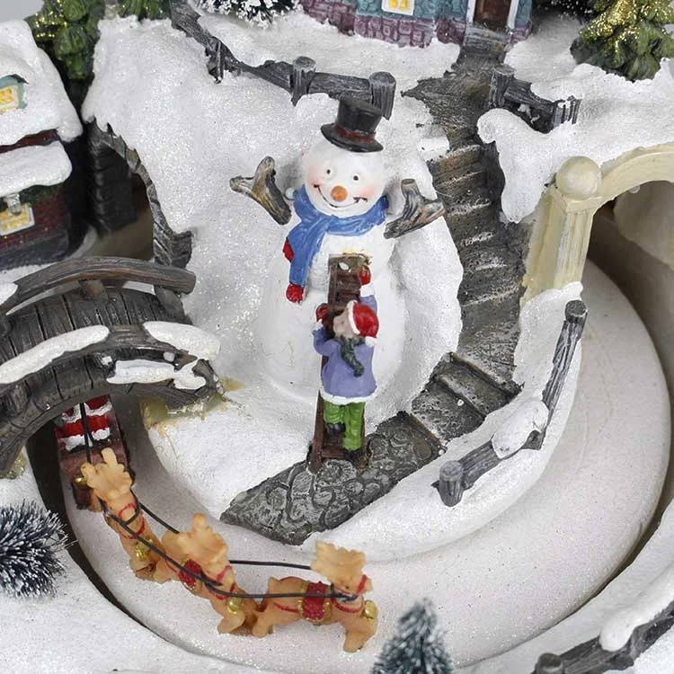 MELODY LED lighting and music mountain Lemax polyresin Christmas village scene Christmas decoration