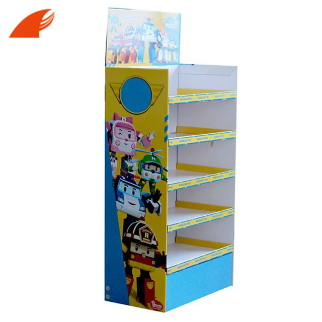 Custom Printing Cardboard Floor Display Rack For Girls Toys/Plush Toys Promotion
