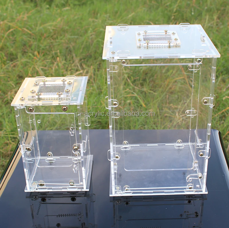 4 Sizes Clear Acrylic Plastic Reptile Terrarium with Lock