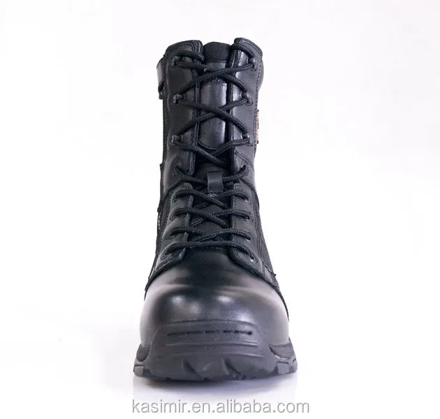 Hanagal Black Leather British Tactical  Combat  Full grain Leather