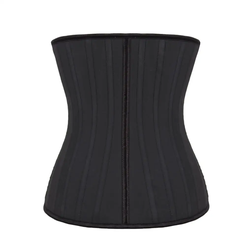 
Big Stock Clip and Zip Latex private label Women Steel Boned Corset waist trainer latex 