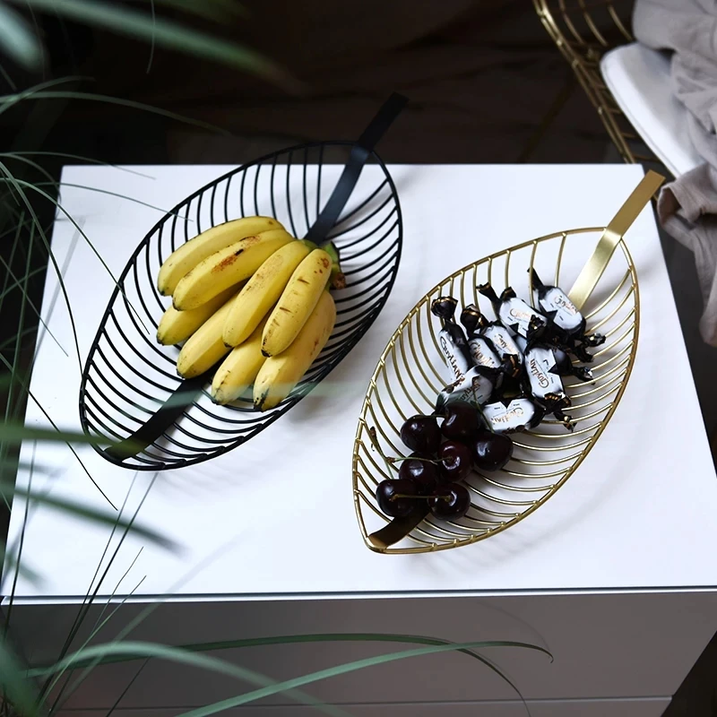 Leaf shape Bread Basket/ Wire Fruit Bowl , Decorative Fruit Bowl