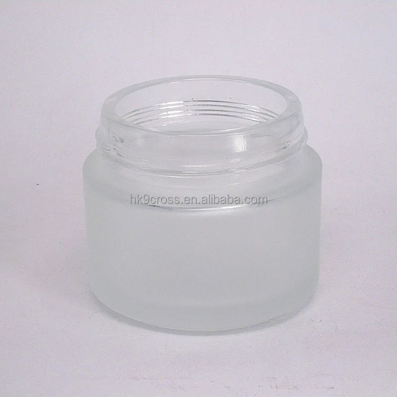 
100ml frosted glass jar cosmetic cream jar with rose gold cap 
