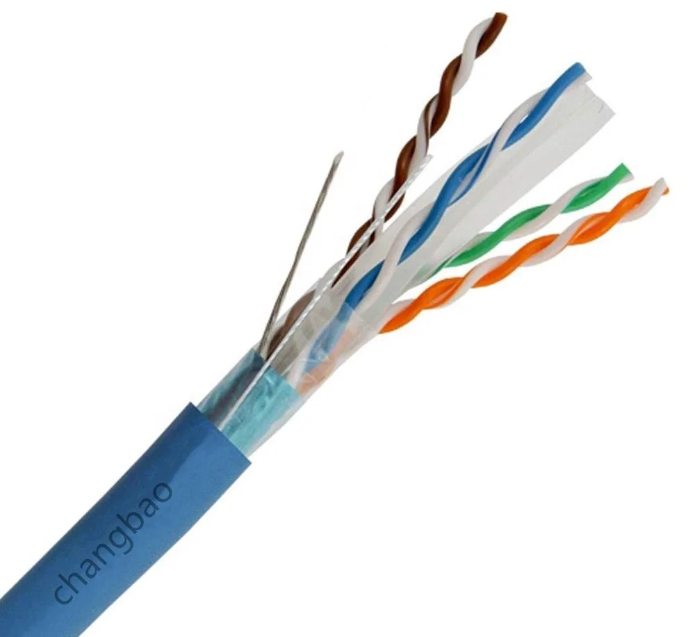 Changbao FTP STP Shielded 23AWG 4 Pairs  PVC or LSZH Jacket Indoor Cat6 lan ethernet network cables 305m roll price