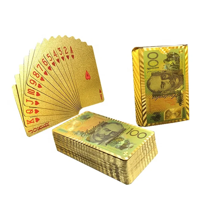 Hot Selling Gold Poker Cards Custom Plastic Poker Cards