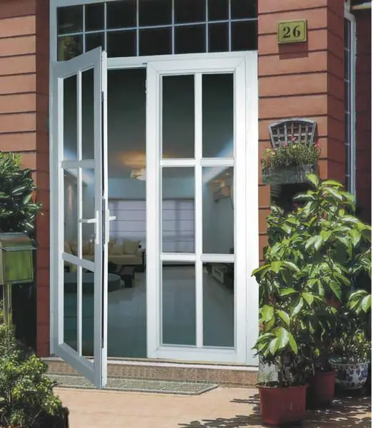 Hotel entrance doors double leaf door grill design