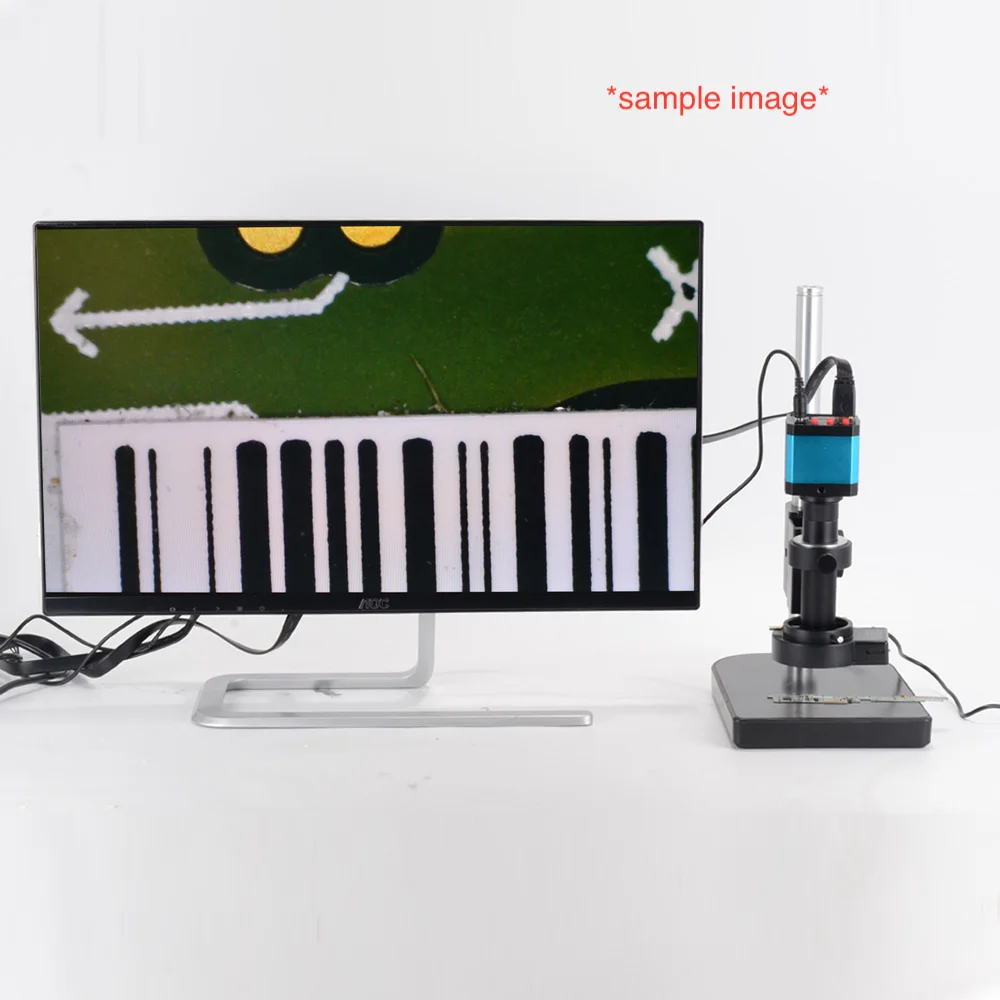 14MP HDMI-Compatible Microscope Camera USB Digital Industrial Microscope 120X Zoom Lens for PCB Mobile Repair Soldering