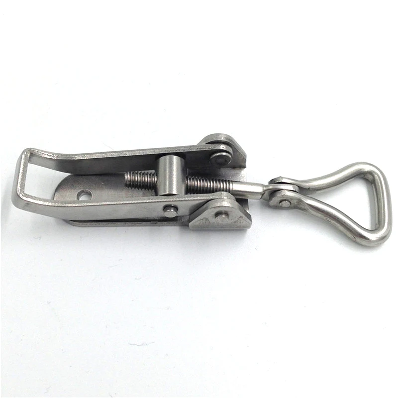 Custom small mini metal stainless steel quick release adjustable tool wooden box toggle draw latch