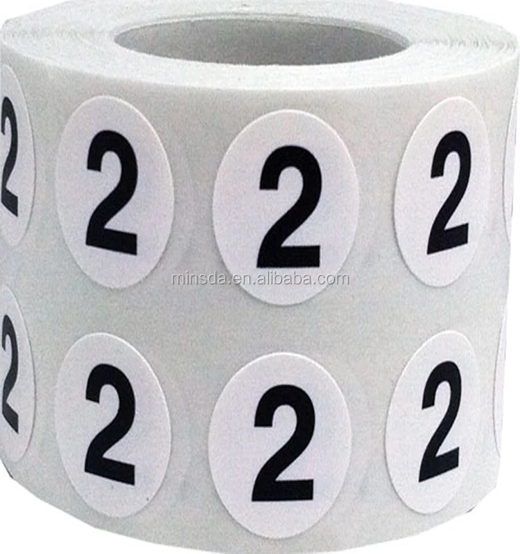 Minsda Number Stickers 1 Through 10 Custom Round Sequential Number Stickers