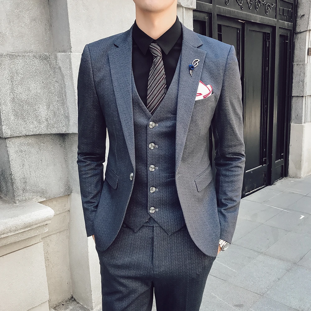 Bespoke Slim Fit Modern Design Classic MTM made to measure men Business Casual Modern Wedding Suit Royal blue coat pant photos