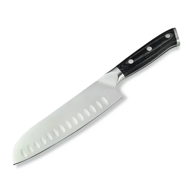 7 inch german 1.4116 stainless steel kitchen santoku  chef knife