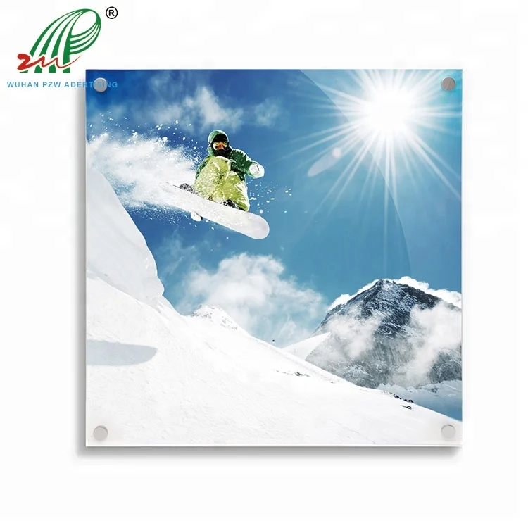 Стеклянная стена художественный логотип дисплей Акриловая вывеска доска печать