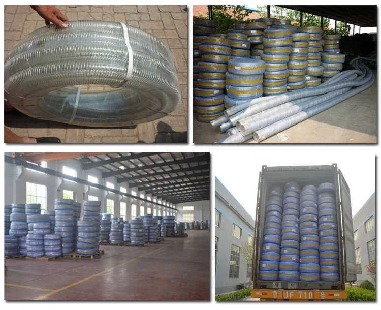 2018 Best quality PVC Transparent Spring Pipe Steel Wire Reinforced Hose
