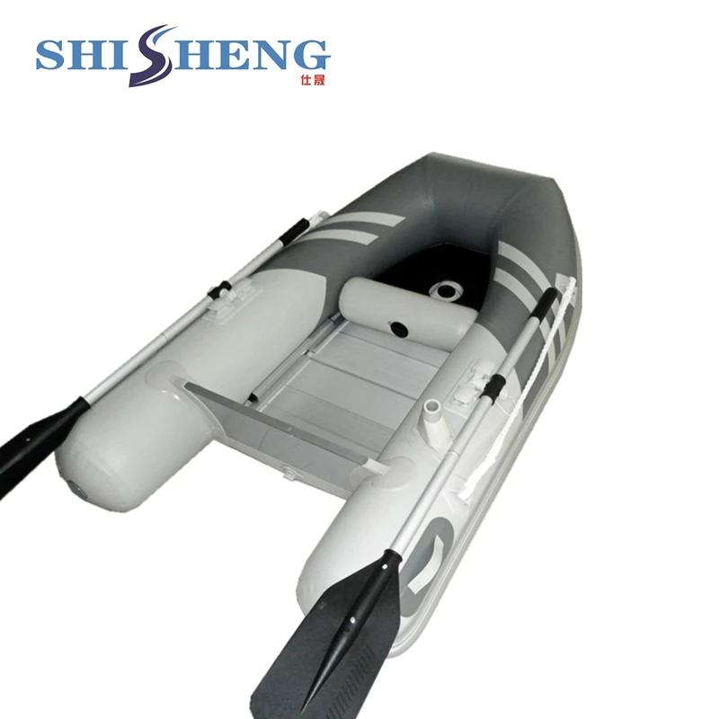 PVC Inflatable Pontoon Boat with Aluminum Bottom for Sale