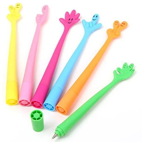 promotional gifts hand shaped colorful silicone finger pen