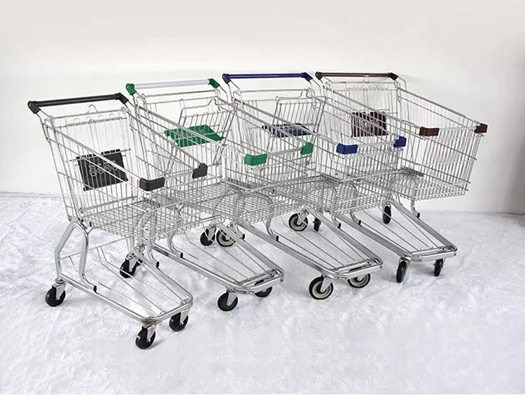 supermarket equipment with seat Asian style metal shopping trolley