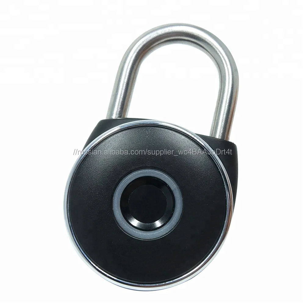 Smart Electric Security Black Zinc Alloy Round Shape Finger Seal Lock