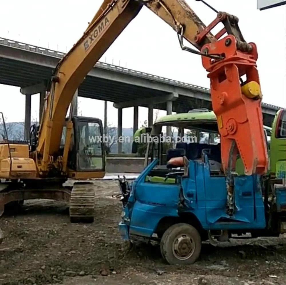 
excavator attachments hydraulic demolition shear crusher pulverizer 