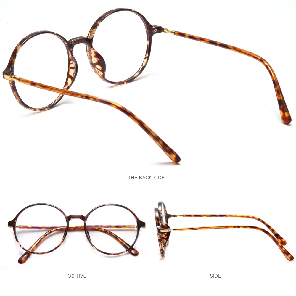 2020 New Designer Big Round Type Plastic Full Frame Cute Ladies Optical Frame tr90 Blue Light Block Eyeglasses