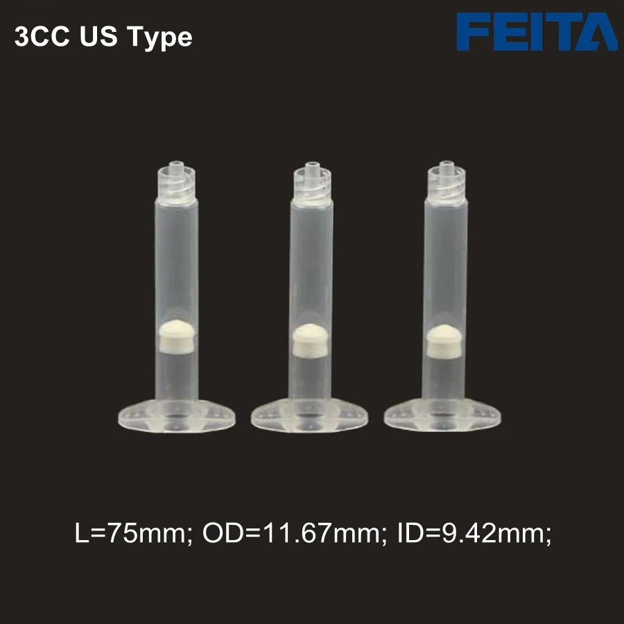 Прозрачный Пластиковый Дозатор жидкости американского типа, емкость 3 куб. См/5 куб. См/10 куб. См/30 куб. См/50 куб. См, Дозирующий шприц для промышленности