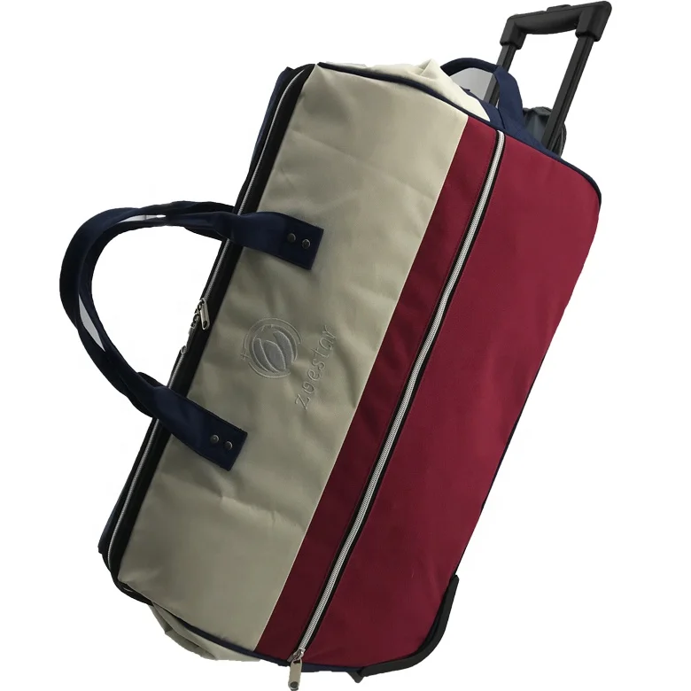 Ladies Rolling Duffel Trolley Travel Bag Tote Carry-on for Short Term Trips Weekend