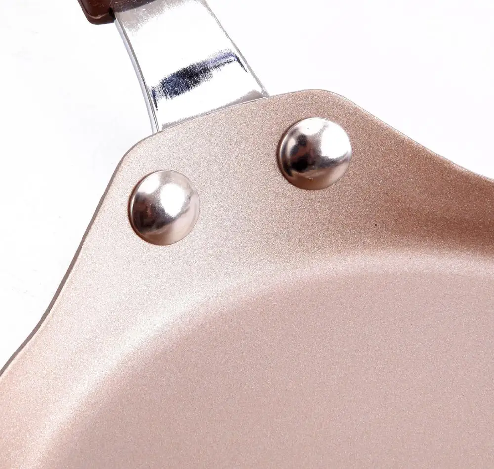 carbon steel bakeware 6 inch non-stick champagne gold crepe pan