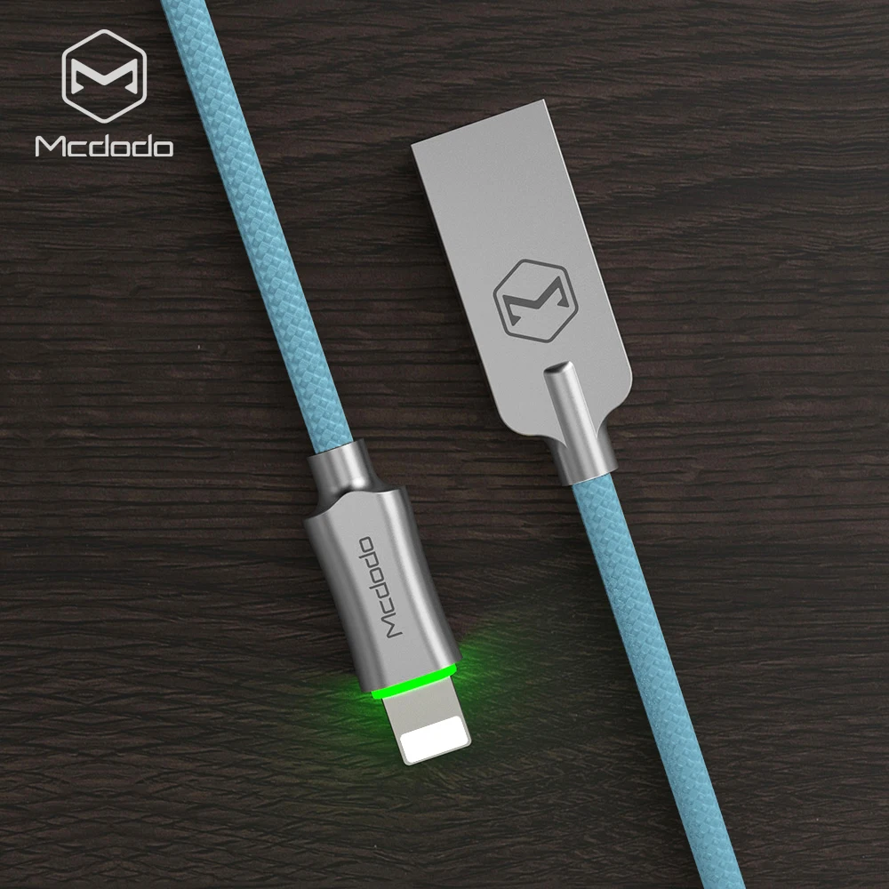  Светодиодный кабель Mcdodo smart Автоматическое отключение питания usb-кабель для передачи данных со светодиодной подсветкой