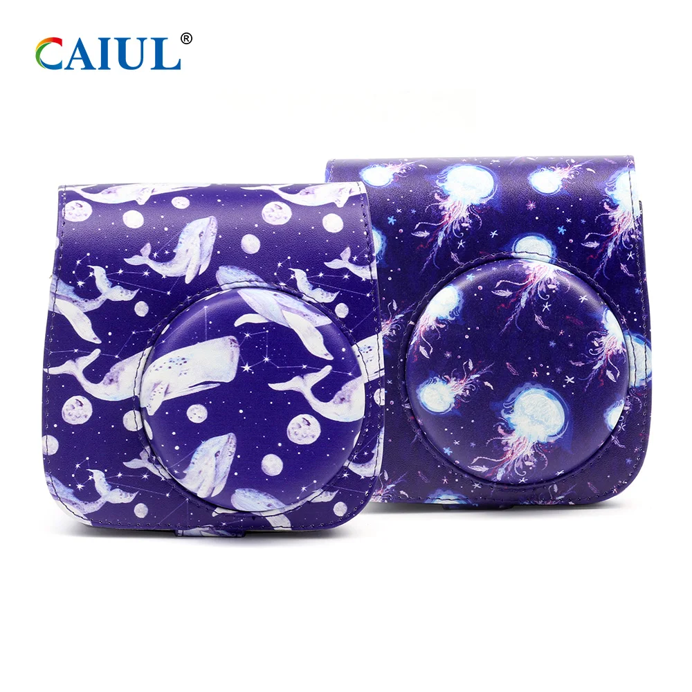 Кожаный чехол с перьями для камеры Instax Mini 9 с защитой от царапин