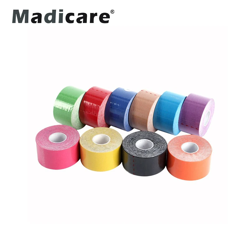 Наклеивающиеся насадки для голени Madicare 3,8 см x 5 м с клейкой спортивной кинезиологической лентой