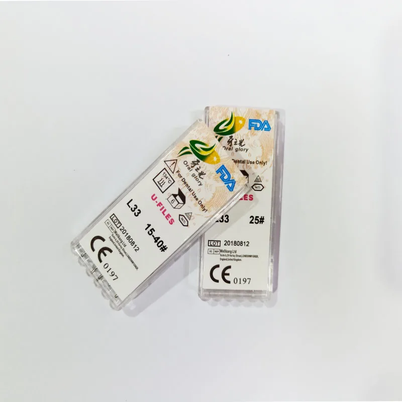 Root-Canal Filling Material dental Stainless Steel Woodpecker U Files with ISO CE certificate