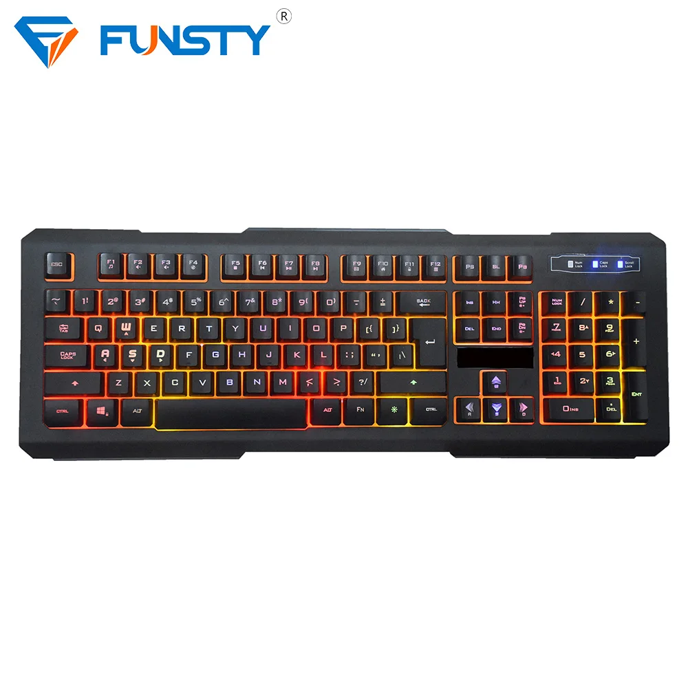 2018 FUNSTY компьютер Rgb Механическая игровая мышь клавиатура гарнитура комбо