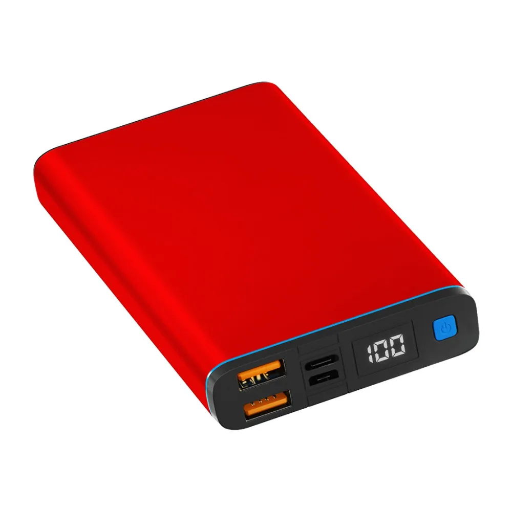LED capacity indicating mobile power bank 20000mah with 2A quick charge double input/output