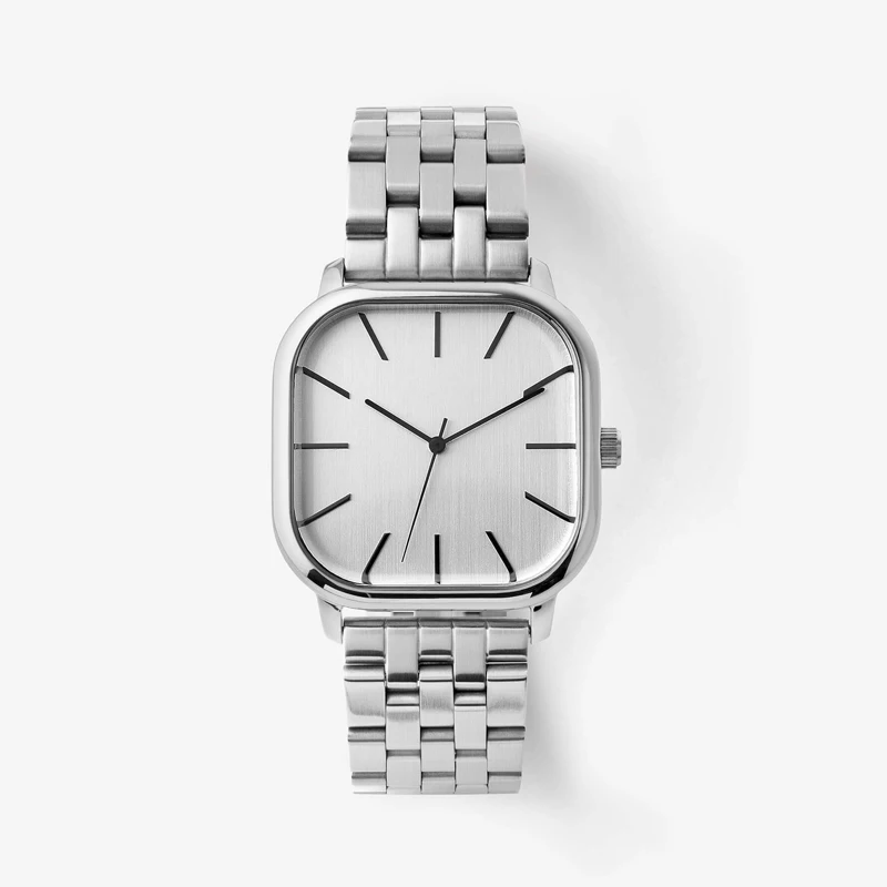 316L Stainless Steel Watch Minimalist Watches Square 3ATM Water Resistant Quartz Watch