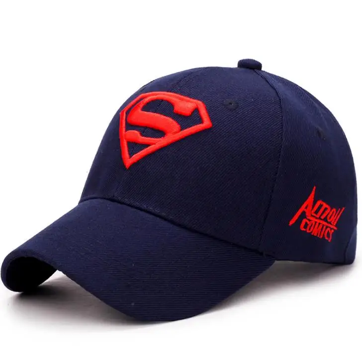 wholesale small order stock Outdoor leisure sports Superman baseball cap Korean custom embroidery logo