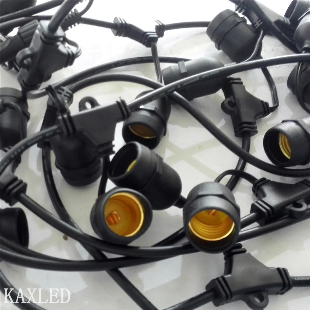 Led Belt Festoon Light Festive Carnival Fairy Holiday Lights for Wedding Party E27 G45 Globes Waterproof 40 80 FlatA