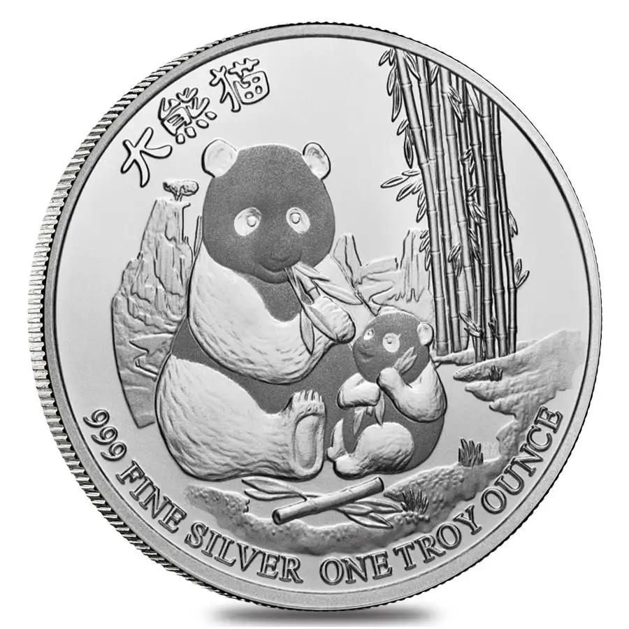 custom promotional double side gold silver panda coin