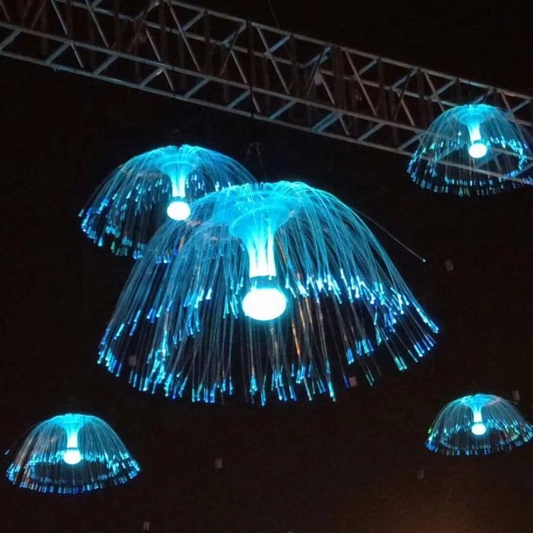 Party hanging decorations with led light inflatable jellyfish lamp for Pub Wedding