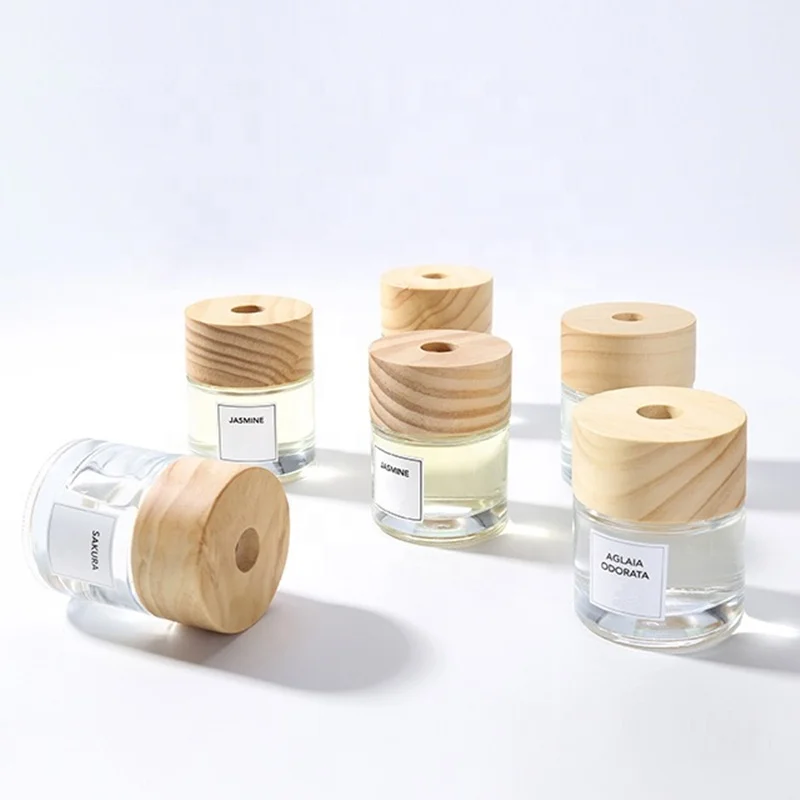 Air Fragrance Essential Oil Diffuser Wooden Perfume Cap